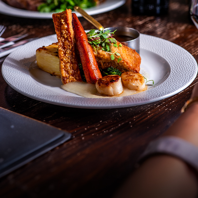 Explore our great offers on Pub food at The Fishery Inn