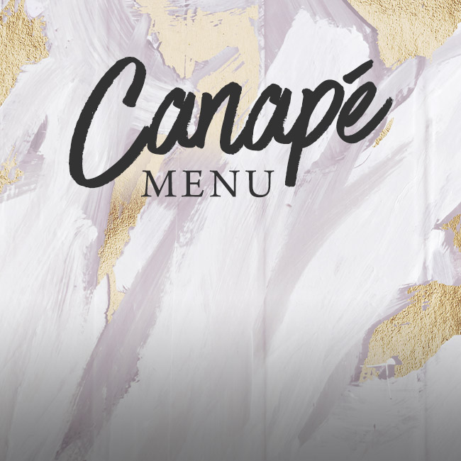 Canapé menu at The Fishery Inn